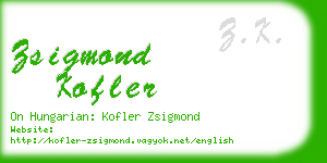 zsigmond kofler business card